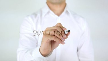 Güneş dostum camın üzerine yazma ışık,