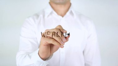 Zenginlik, adam cam üzerine yazma