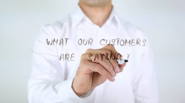 Bizim müşteriler ne diyor?, adam cam üzerine yazma