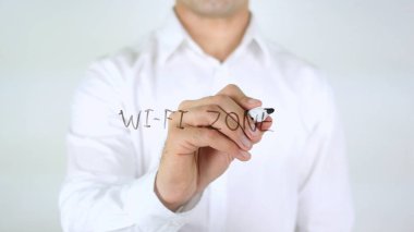 Wi-Fi bölgesi, adam cam üzerine yazma