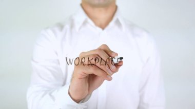 İşyeri, adam cam üzerine yazma