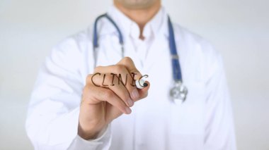 Klinik, Doktor cam üzerine yazma
