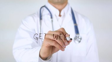 Geçmiş olsun, cam üzerinde yazılı doktor