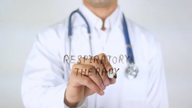 Solunum tedavisi uzmanı, Doktor cam üzerine yazma