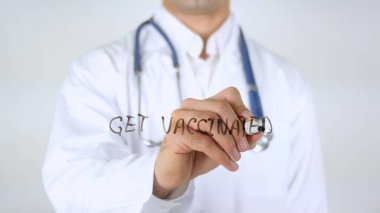 Aşı, cam üzerinde yazılı doktor