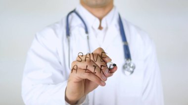 Bir hayat, cam üzerinde yazılı doktor