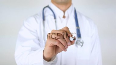 Yaşlanma, cam üzerinde yazılı doktor