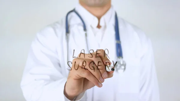 Laser Surgery  , Doctor Writing on Glass