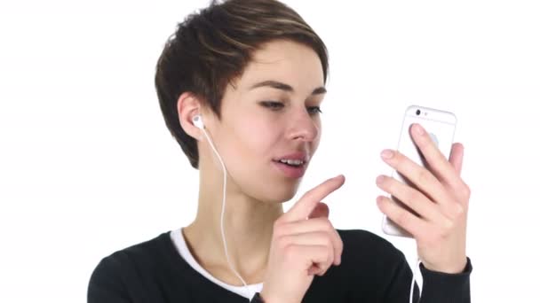 Mooie vrouw, genieten van het leven dansen — Stockvideo