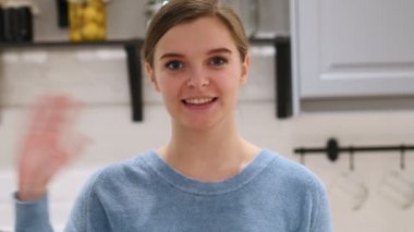 Online Video Chat, Webcam görünümü genç kadın