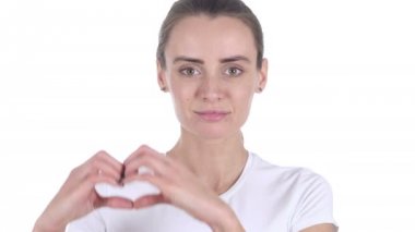 Kalp işareti kadın tarafından el jest