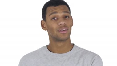 Alkışlar yakışıklı Afro-Amerikan adam alkış portresi