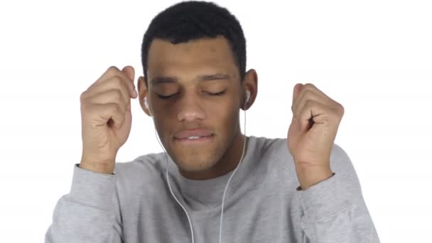 Dans stilig Afro-American Man, njuta av livet — Stockvideo