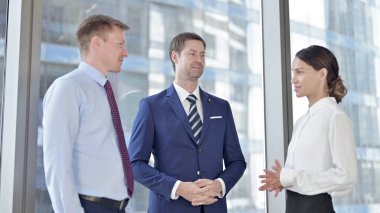 Orta Yaşlı Yönetici Yönetim Kurulu'nda Yardımına Bir Şeyler Anlatıyor