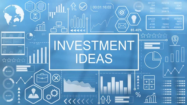 Ideias de Investimento, Tipografia Animada — Fotografia de Stock