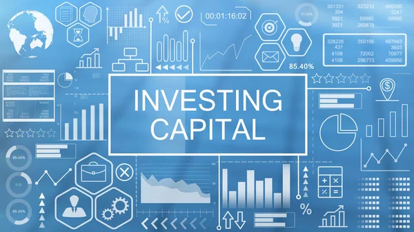 Investiční kapitál, animovaná typografie — Stock fotografie
