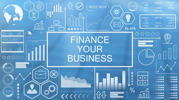 Finansiera ditt företag, animerad typografi — Stockfoto
