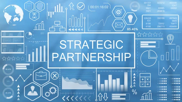 Стратегическое партнерство, анимационная типография — стоковое фото