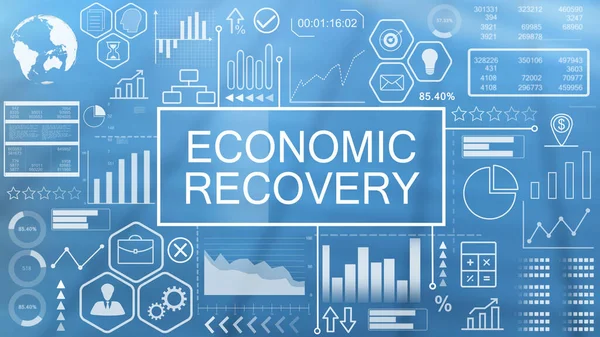 Economic Recovery, Animated Typography — Stock Photo, Image