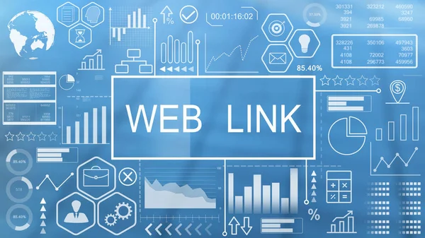 Web Link, animált tipográfia — Stock Fotó