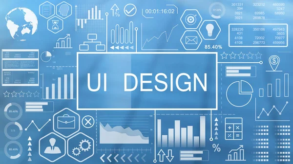 Ui Design, Tipografia animada — Fotografia de Stock