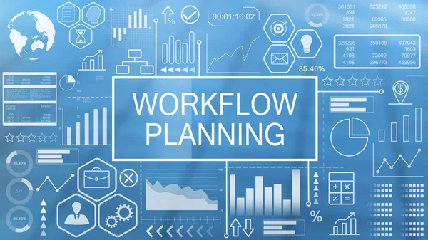 Workflow Planning, Animated Typography — Stock Photo, Image