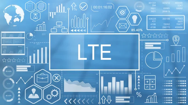 LTE, анимированная типография — стоковое фото