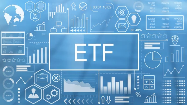 ETF, Tipografía animada —  Fotos de Stock
