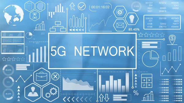 5G Network, Animated Typography — Stock Photo, Image