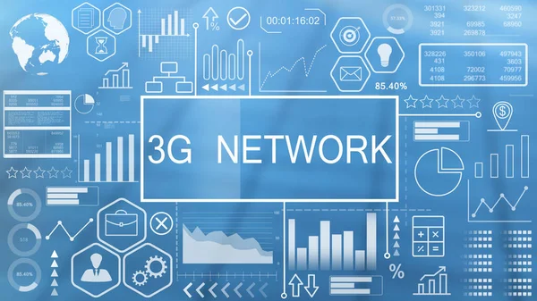 3G Network, Animated Typography — Stock Photo, Image