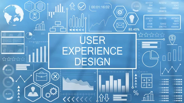 User Experience Design, Tipografia Animata — Foto Stock