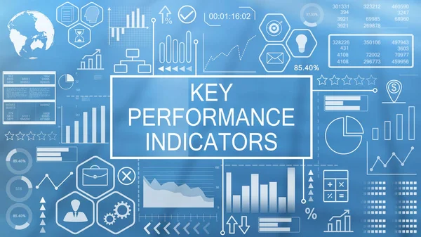 Principales indicadores de rendimiento, tipografía animada —  Fotos de Stock