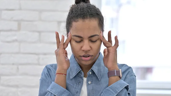 Young African Woman having Migraine, Headache — 스톡 사진