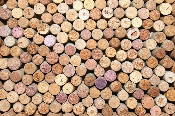 Many different wine corks in the background — Stock Photo, Image