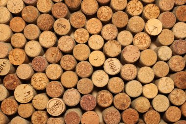 Background of used wine corks