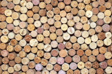 Background of used wine corks