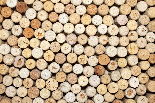 Closeup pattern background of many different wine corks — Stock Photo, Image