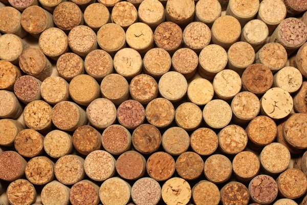 Closeup pattern background of many different wine corks — Stock Photo, Image