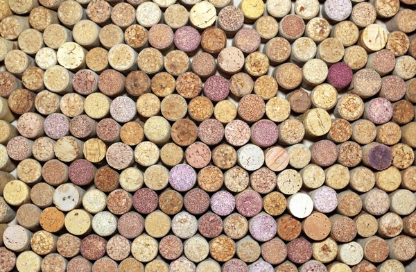 Coleta de rolhas de vinho usadas de diferentes variedades de vinho — Fotografia de Stock