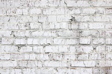 Kırmızı tuğla, modern tasarım iç oda, bar ve restoran için çatı katı tarzında beyaz boyalı duvar eski yapılmış