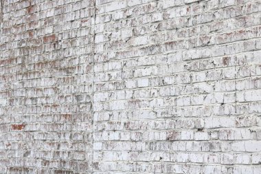 Kırmızı tuğla, modern tasarım iç oda, bar ve restoran için çatı katı tarzında beyaz boyalı duvar eski yapılmış