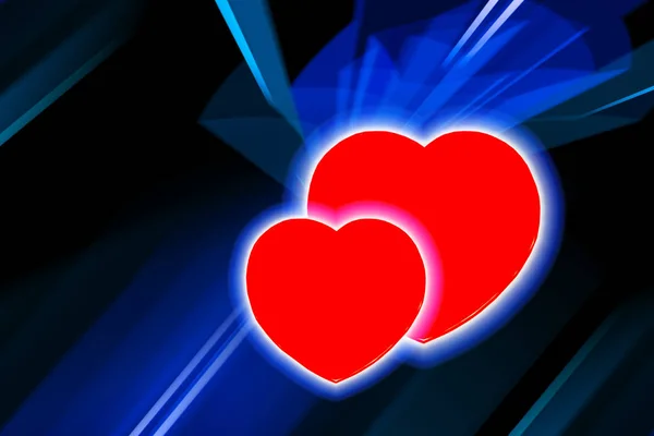 Imagine Abstractă Inimii Pentru Card Ziua Îndrăgostiților — Fotografie, imagine de stoc