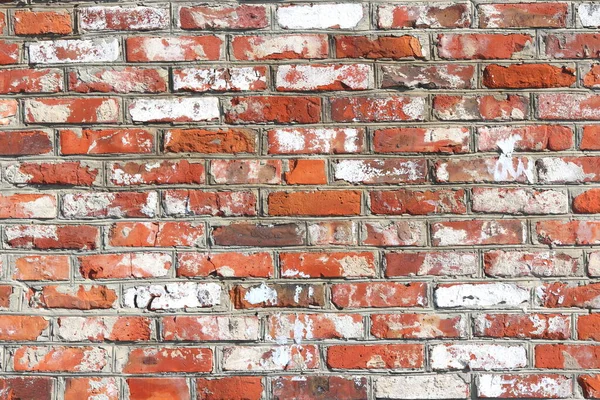 Zeď Jasně Starých Červených Cihel Jako Krásné Podkrovní Styl Pozadí — Stock fotografie