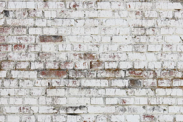 Stary Mur Wykonany Czerwonej Cegły Pomalowane Biało Stylu Loft Nowoczesny — Zdjęcie stockowe