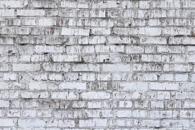 Kırmızı tuğla, modern tasarım iç oda, bar ve restoran için çatı katı tarzında beyaz boyalı duvar eski yapılmış