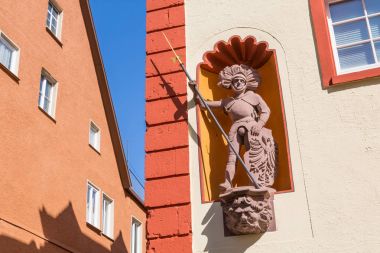 heykel bir şövalyenin Rottweil bir evde üzerinde