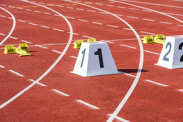 Running track start line — Stock Photo, Image