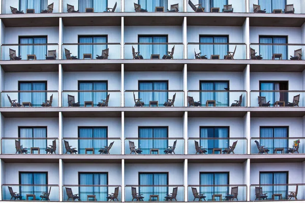 Facade full of balcons — Stock Photo, Image