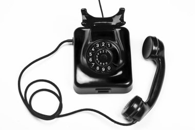 Eski telefon beyazda izole edildi