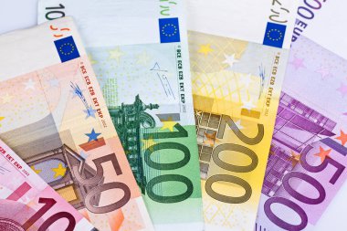 Euro banknot görüntülenen